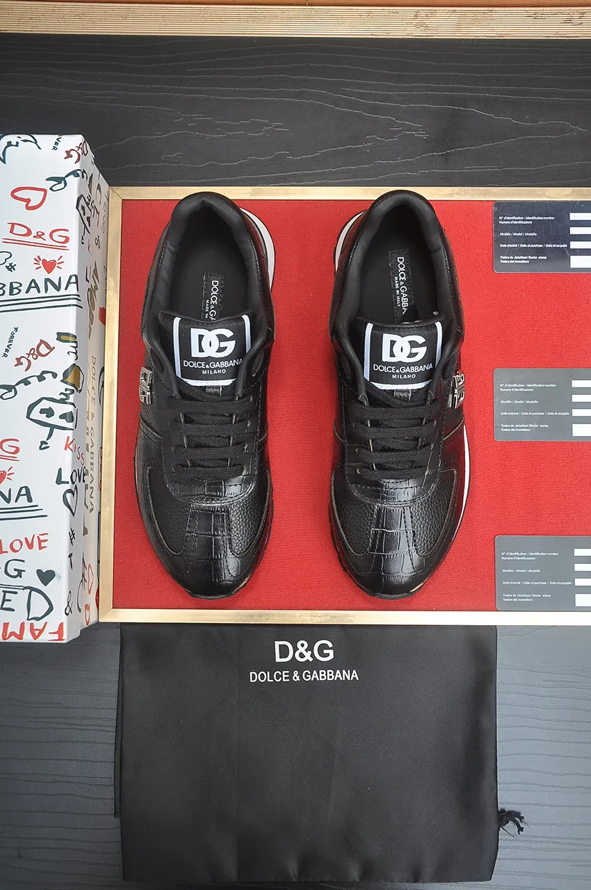 Men's shoes 💰440💶[D&G] High-end quality Product trademark: DG "Dolce & Gabbana*" low-top sneakers Product material: imported ^_^ cowhide upper, cotton silk lining, original outsole Regular size: 38-45 (customized in 45)